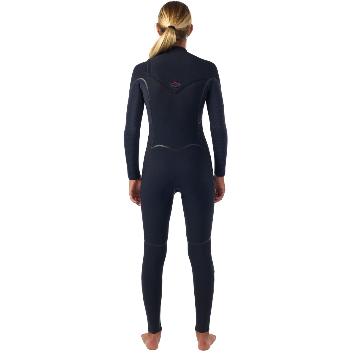 2026 O'Neill Womens Hyperfreak Fire 4/3+mm Chest Zip Wetsuit 5664 - Black / Black